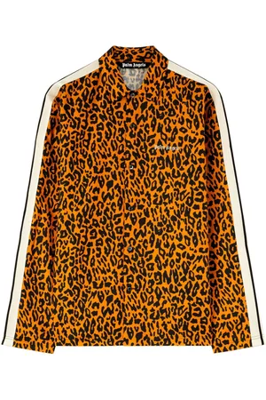 Palm Angels Cheetah-print track shirt