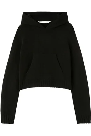 Palm Angels Curved-logo wool-blend hoodie
