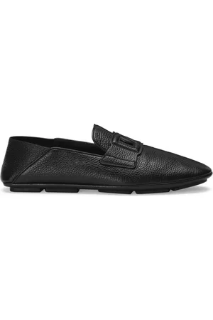 Dolce & Gabbana Logo-appliqué leather loafers