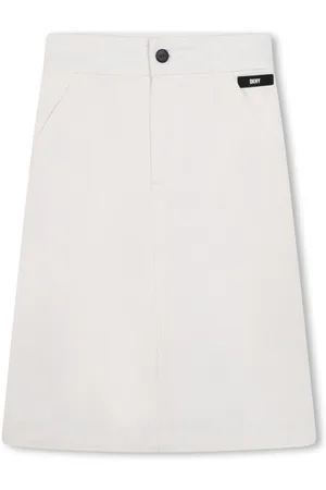 DKNY Logo-appliqué high-waist midi skirt