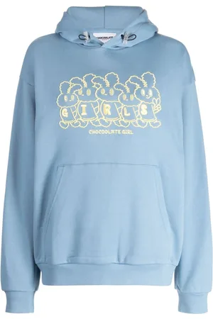 Chocoolate Logo-embroidered cotton hoodie