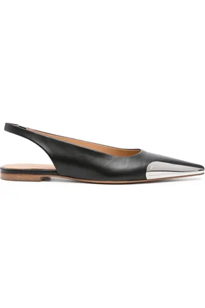OFF-WHITE Allenframe leather ballerina shoes