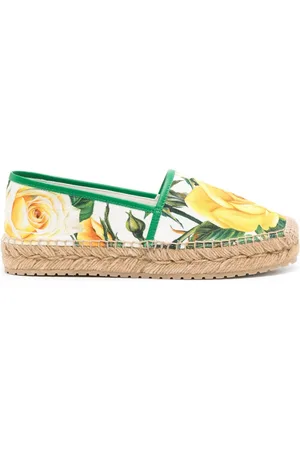 Dolce & Gabbana Floral-print canvas espadrilhes