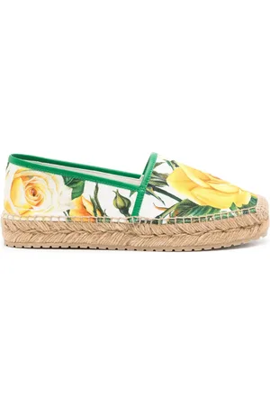Dolce & Gabbana Floral-print canvas espadrilles