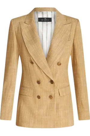 Etro Double-breasted slub blazer