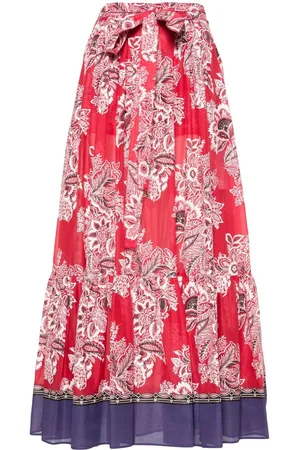 Dolce & Gabbana Majolica-print Maxi Skirt - Red