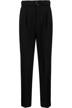 Buy Michael Kors Solid Woven Trousers | Black Color Men | AJIO LUXE