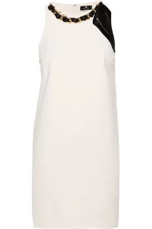 Elisabetta Franchi Chain-detail crepe mini dress