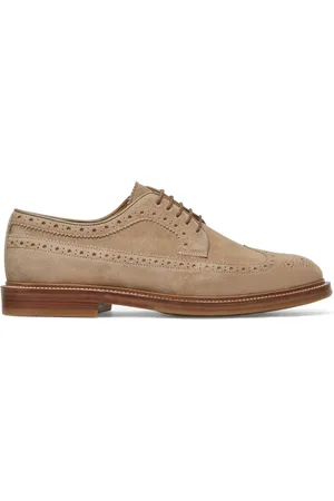 Brunello Cucinelli Decorative-stitching leather shoes