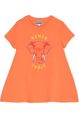 Kenzo Elephant-print cotton T-shirt dress
