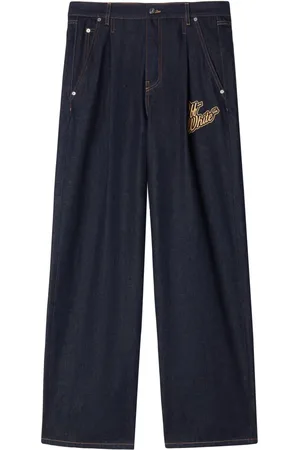 OFF-WHITE 90s logo-appliqué straight-leg jeans