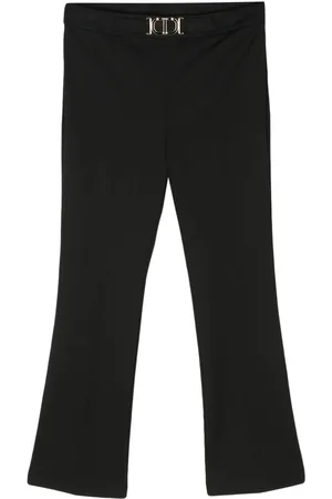 Twin-Set Logo-plaque straight-leg trousers