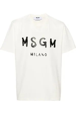 Msgm Logo-print cotton T-shirt