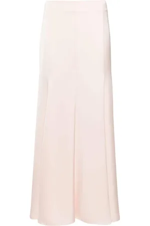 Serafini Fluted satin maxi skirt