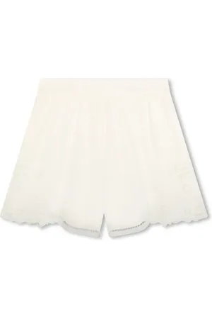 Chloé Embroidered-design organic cotton shorts