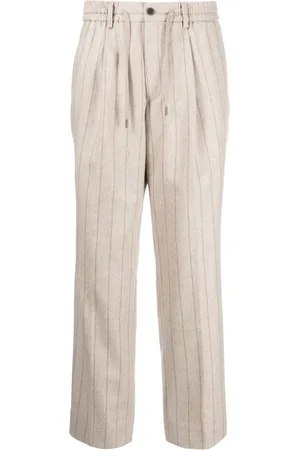 MAN ON THE BOON. Striped flannel trousers