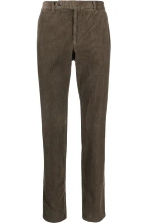 MAN ON THE BOON. Garment-dyed corduroy straight-leg trousers