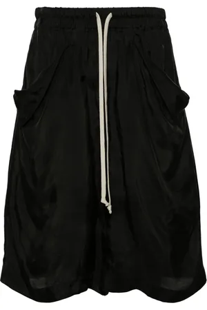 Rick Owens Drop-crotch satin shorts
