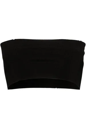 Fabiana Filippi Fine-ribbed bandeau crop top