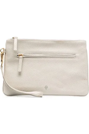 ELEVENTY Logo-stamp leather clutch bag