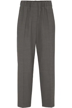 Brunello Cucinelli Gathered high-waisted trousers