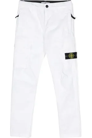 Stone Island Compass-patch straight-leg cargo trousers