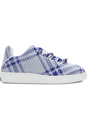 Burberry Box checked leather sneakers
