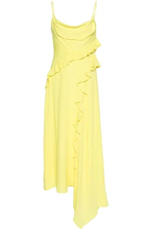 Msgm Asymmetric ruffled dress