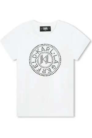 Karl Lagerfeld Logo-print embellished jersey T-shirt