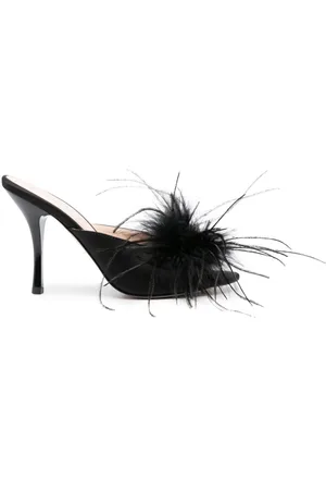 Pinko 95mm feather-detail mules