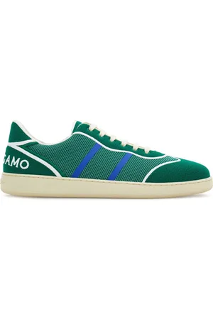 Salvatore Ferragamo Logo-embroidered panelled sneakers
