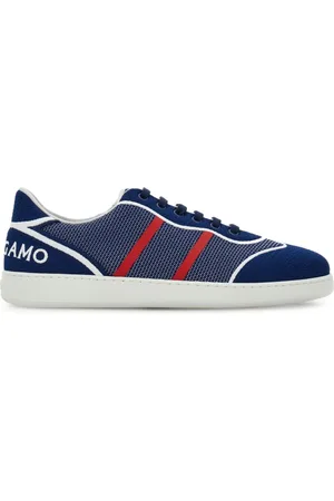 Salvatore Ferragamo Logo-embroidered panelled sneakers