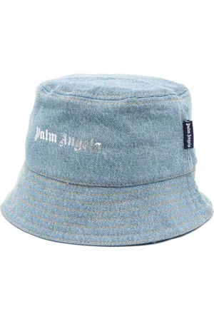 Palm Angels Logo-print denim hat