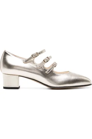Carel 40mm Kina metallic leather pumps