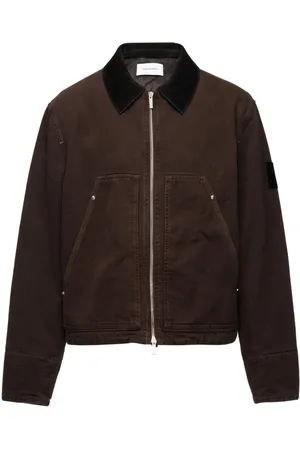 Salvatore Ferragamo Classic-collar zipped bomber jacket