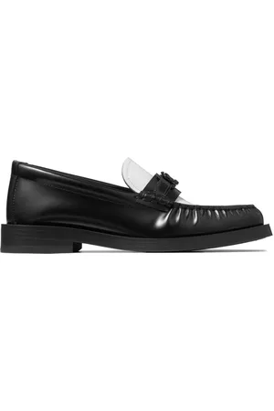 Jimmy Choo Addie logo-plaque leather loafers