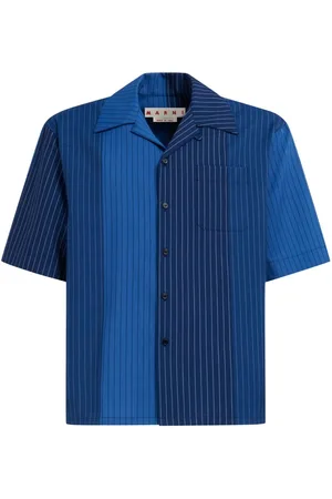 Marni Colour-block striped virgin wool shirt