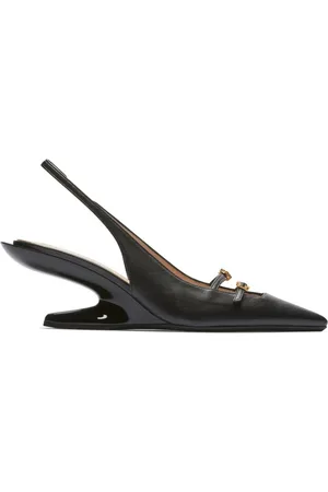 Nº21 Crystal-embellished buckle 60mm slingback pumps