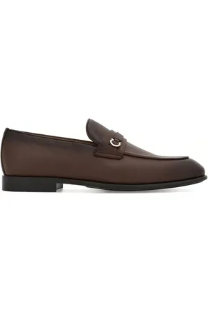 Salvatore Ferragamo Gancini-buckle leather loafers
