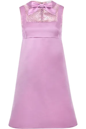Nina Ricci Bow-detail satin-finish minidress