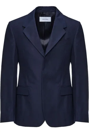 Salvatore Ferragamo Peak-lapels cotton single-breasted blazer