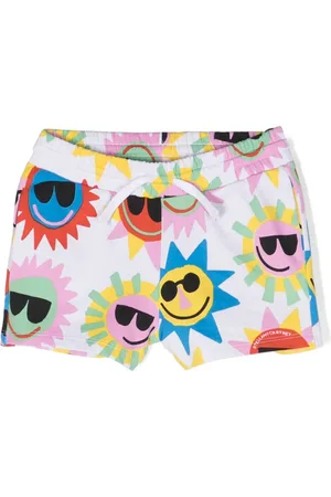 Stella McCartney Sun-print cotton track shorts
