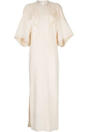 Stella McCartney Broderie-anglaise floral long dress