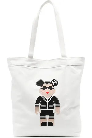 MOSTLY HEARD RARELY SEEN Double C cotton tote bag