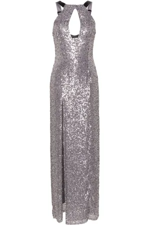 Sequined halter neck dress