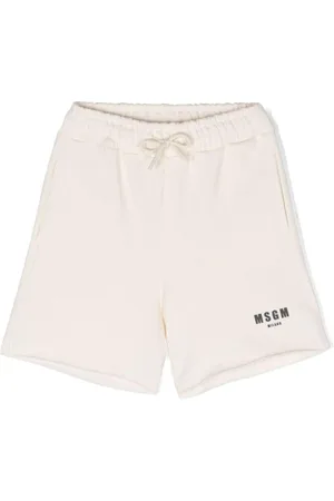 Msgm Logo-print cotton track shorts