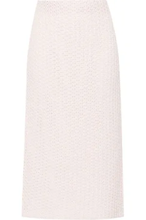 Fabiana Filippi Sequin-detail open-knit skirt