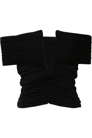 MAGDA BUTRYM Ruched plunge wrap blouse