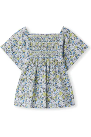 BONPOINT Floral-print smocked blouse