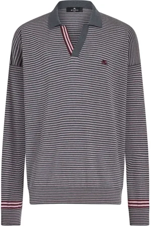 Etro Logo-embroidered striped polo shirt